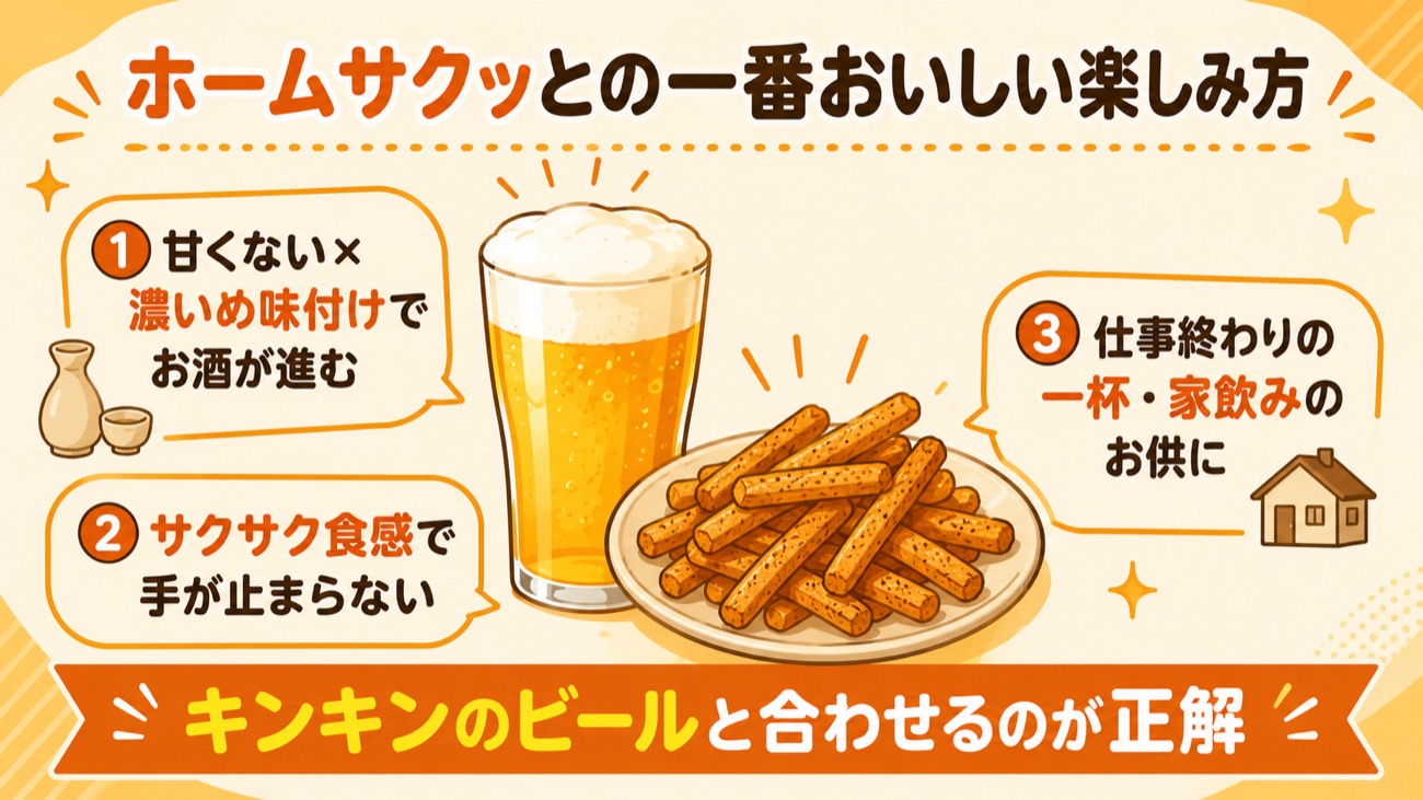 ホームサクッとの一番おいしい楽しみ方のイラスト図解