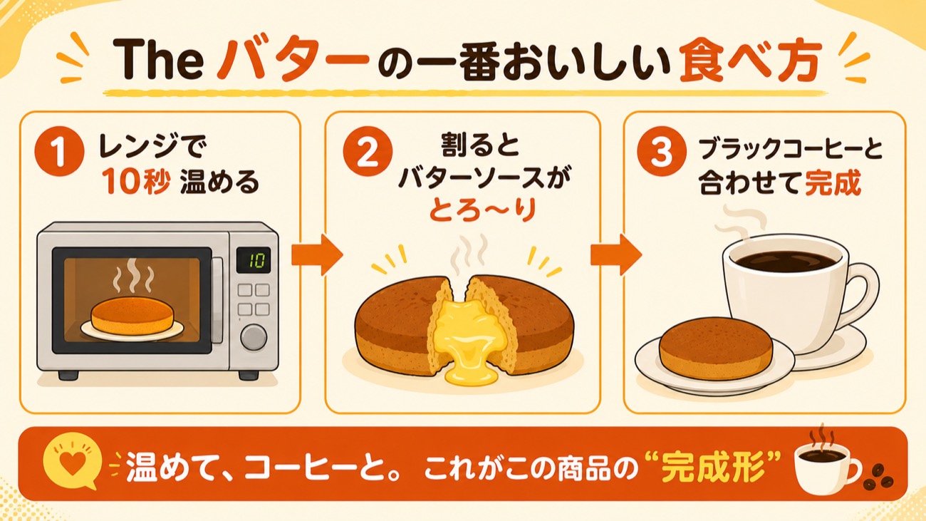 The バターの一番おいしい食べ方のイラスト図解